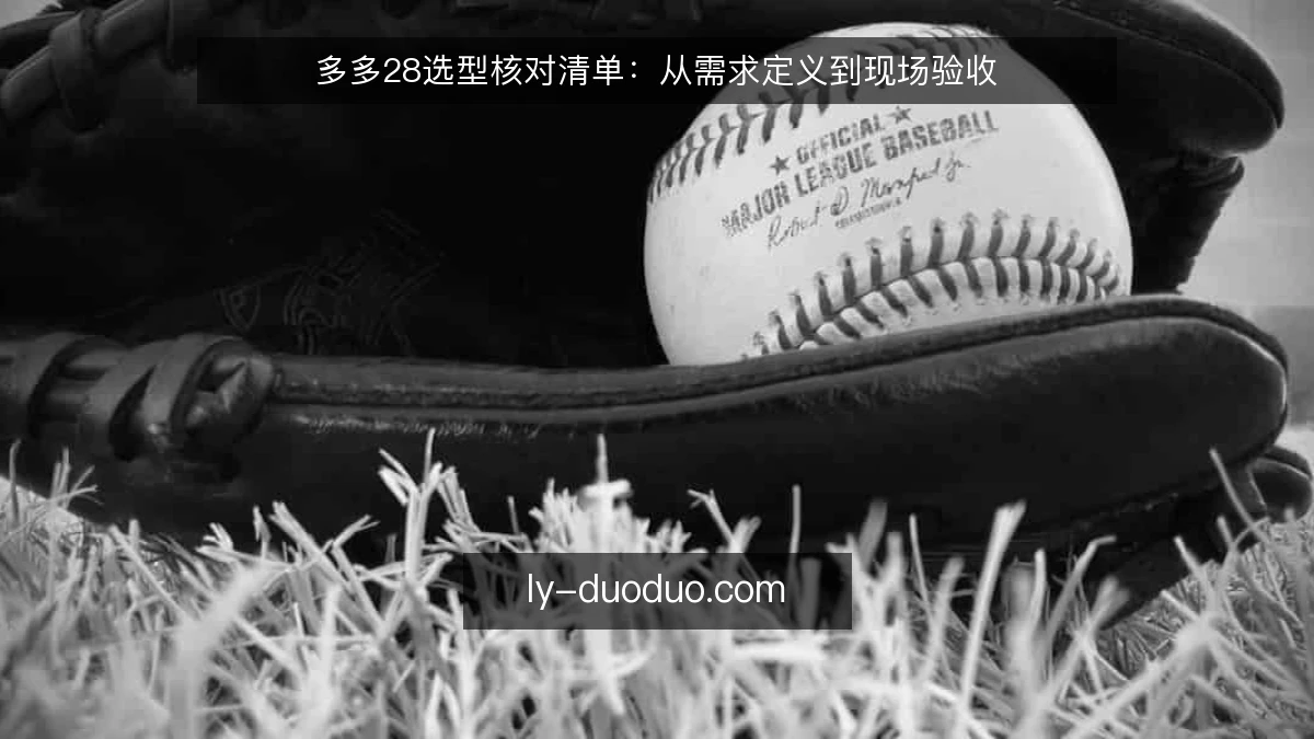 多多28选型核对清单：从需求定义到现场验收
