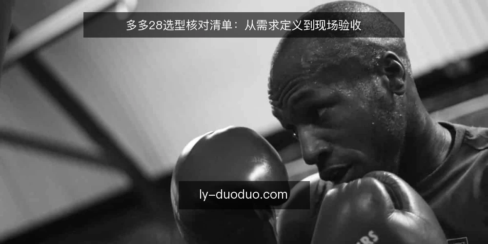 多多28选型核对清单:从需求定义到现场验收 — 明确需求边界 配图